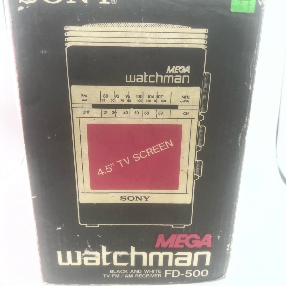 Vintage Watchman Black & White TV and AM/FM Receiver New Open Box Tested